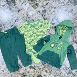 John Deere baby outfit set bundle lot of 3 size 6-9months